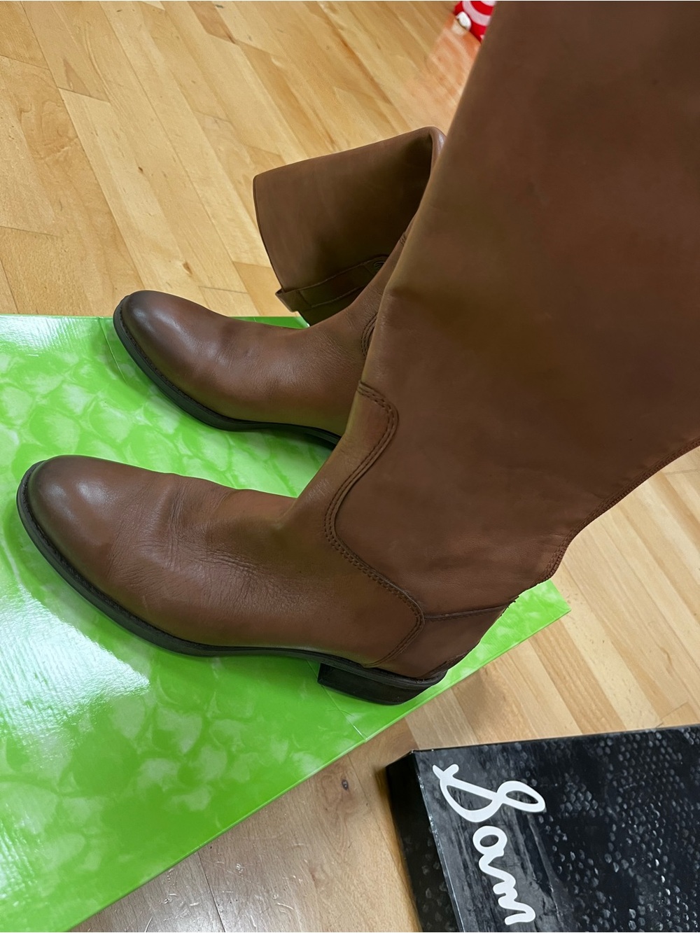 Sam Edelman Brown Leather Knee-High Boots